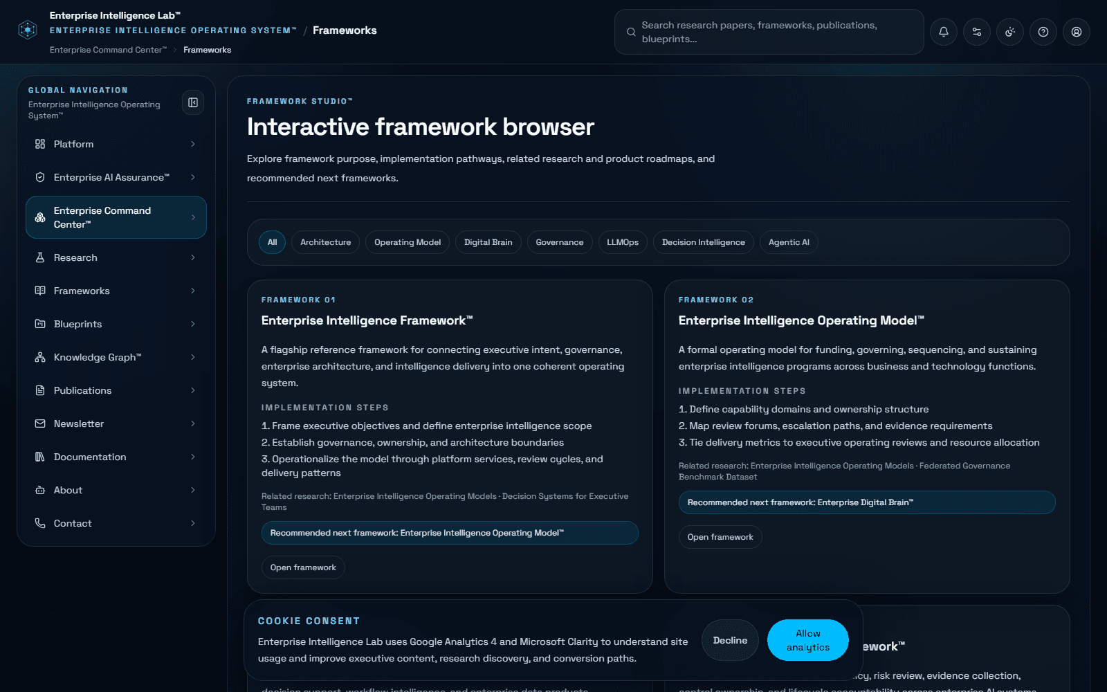 Framework Studio workspace screenshot